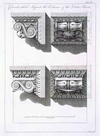 Consoles which Support Columns of the Porta Aurea, from 